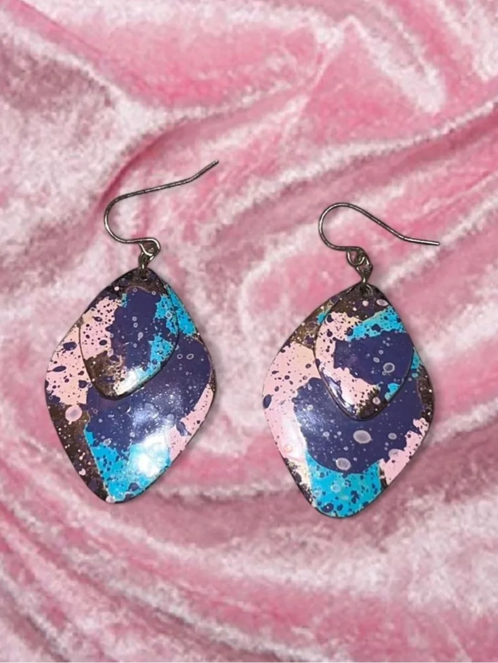 Abstract Multicolor Dangle Earrings